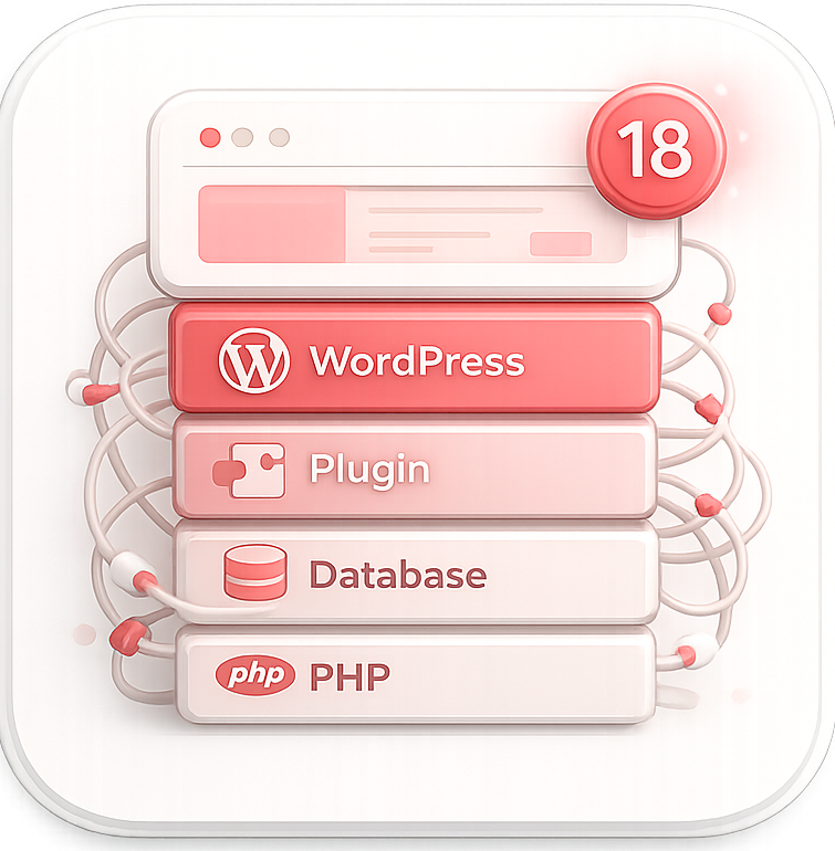 Μπερδεμένη στοίβα WordPress, plugin, database, PHP