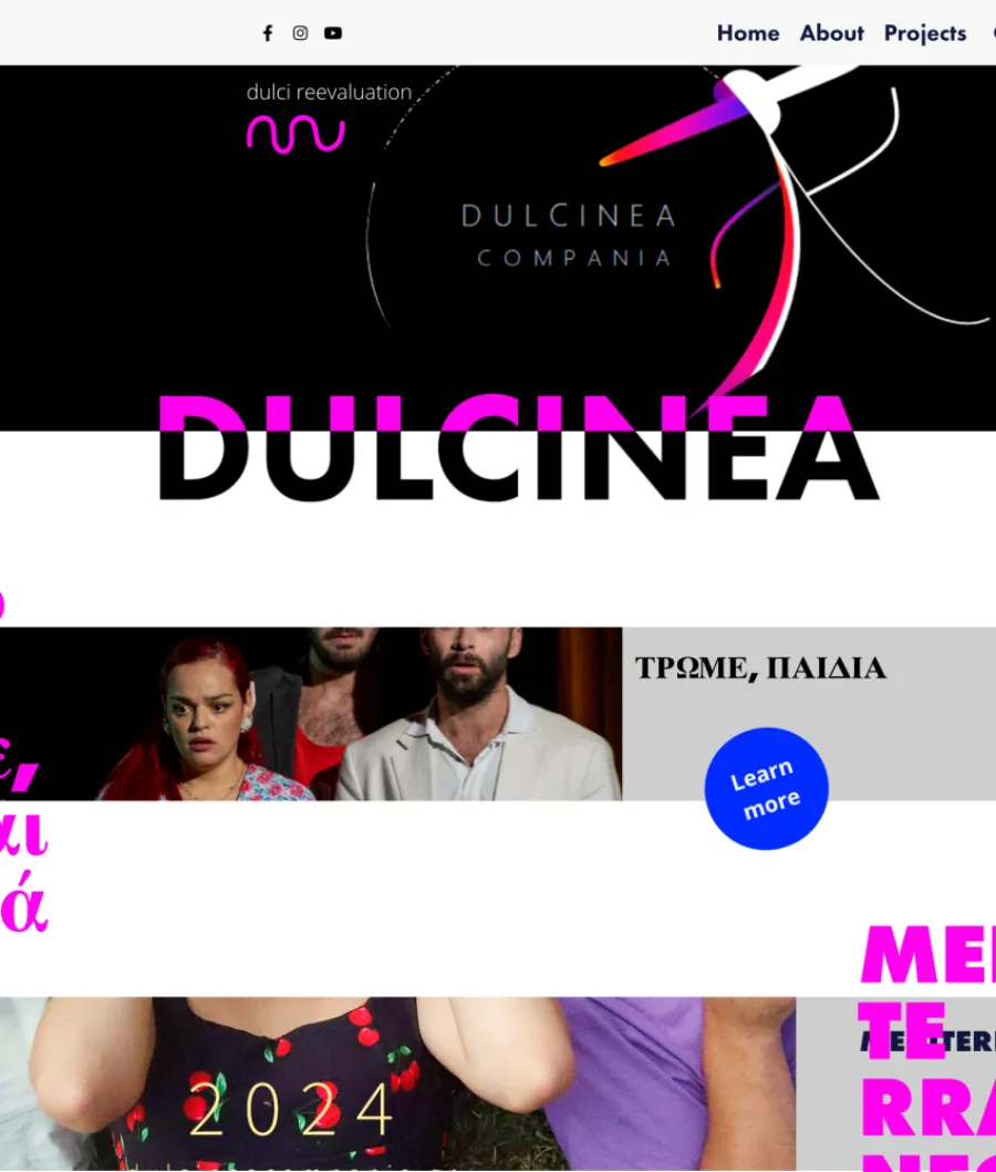 Δείγμα ιστοσελίδας — Dulcinea Compañía